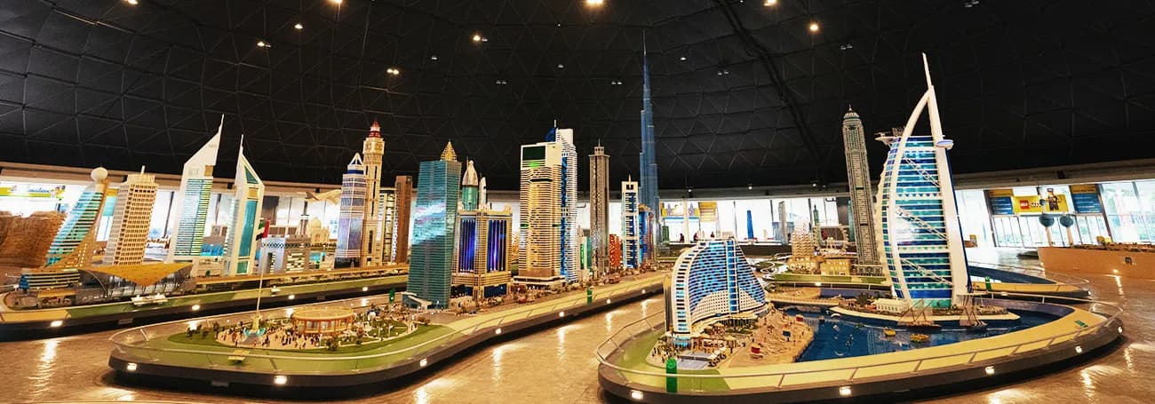 LEGO landmarks inside MINILAND at LEGOLAND Dubai